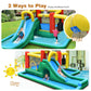 Inflatable Water Slide with Splash Pool Water Park and 750W Blower