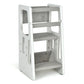 Kids Kitchen Step Stool with Double Safety Rails -Gray