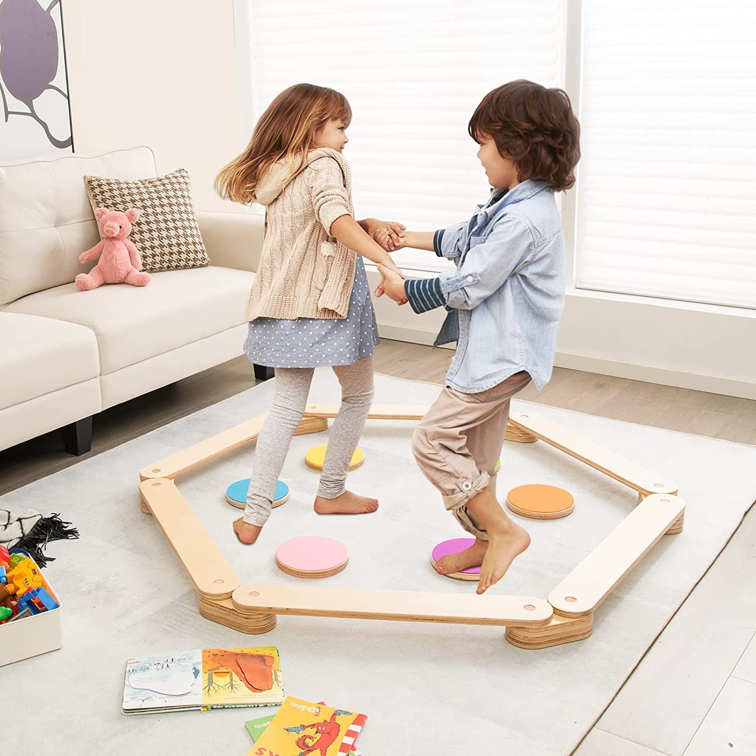 Kids Beam Toy | Wooden Balance Beam | Blissbabies