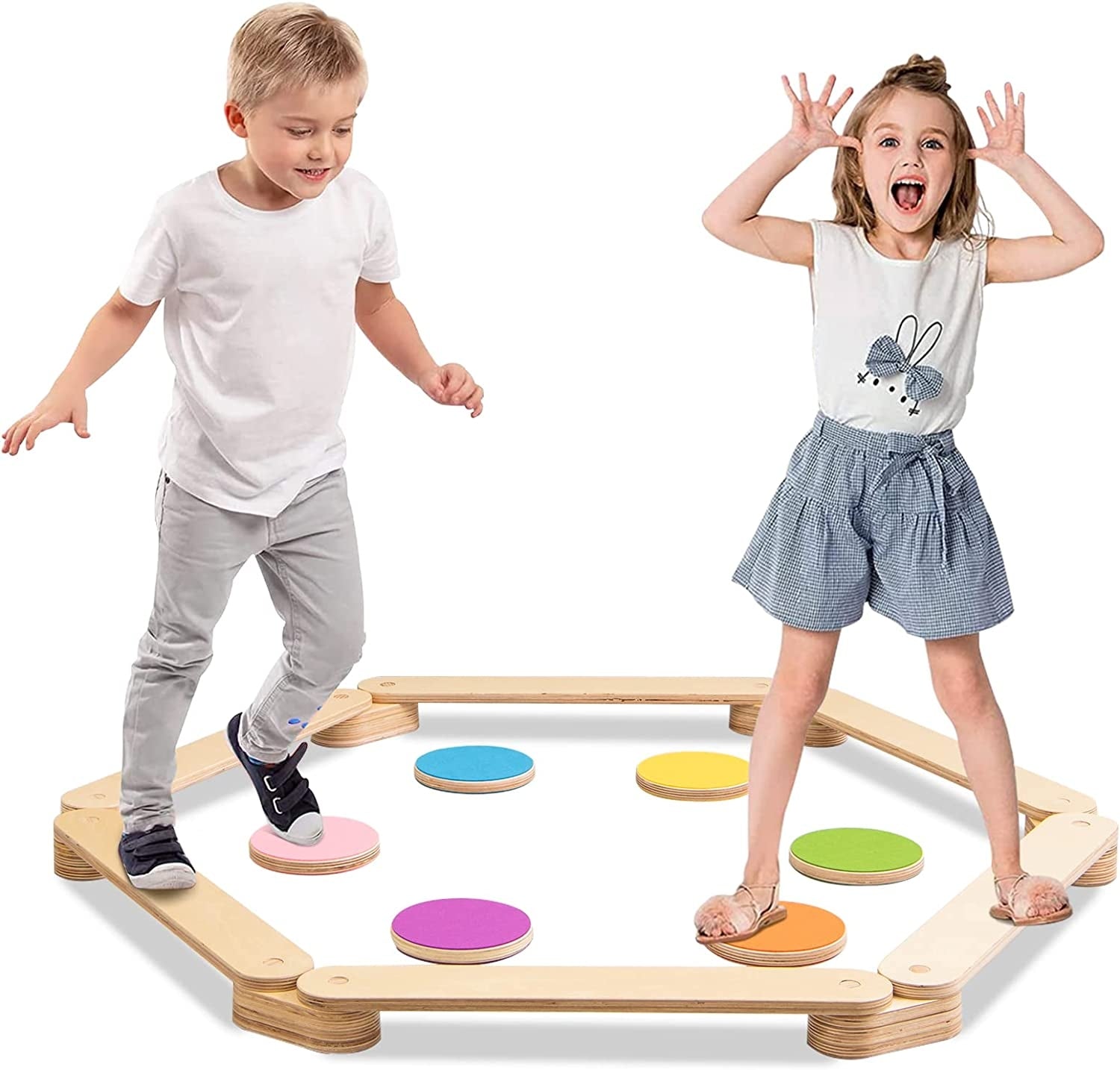Kids Beam Toy | Wooden Balance Beam | Blissbabies