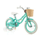 14" Kid's Bike with Training Wheels and Adjustable Handlebar Seat-Green