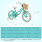 14" Kid's Bike with Training Wheels and Adjustable Handlebar Seat-Green