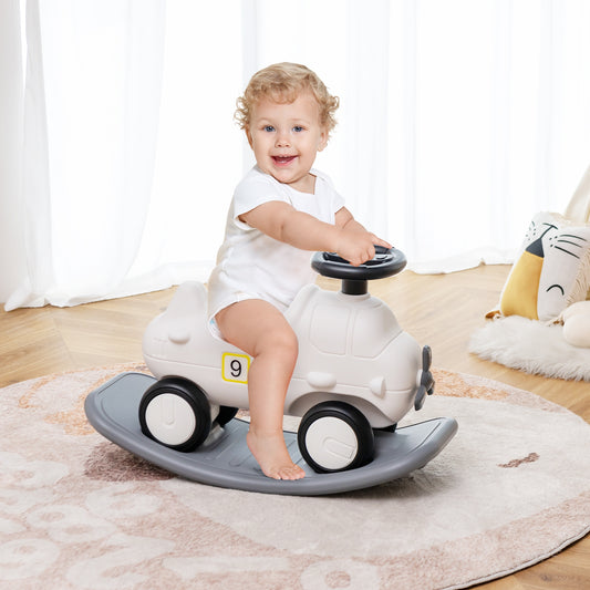 3-in-1 Rocking Horse and Sliding Car with Detachable Balance Board