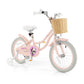 16" Kid's Bike with Training Wheels and Adjustable Handlebar Seat-Pink